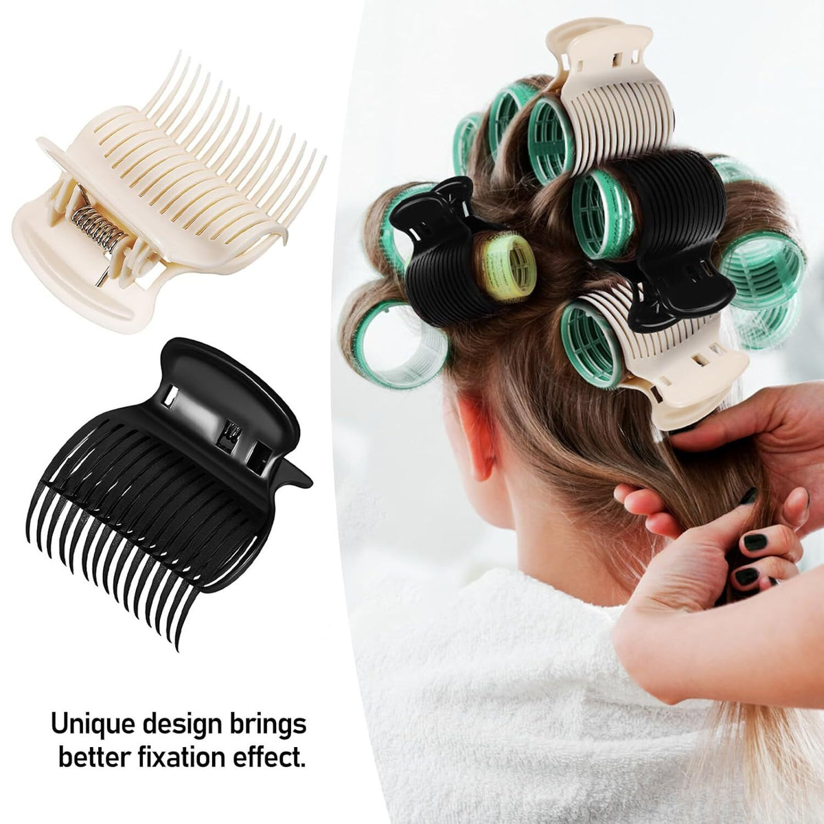 12-Pack Hot Hair Roller Clips Claw Hair Curlers Insulation for Styling