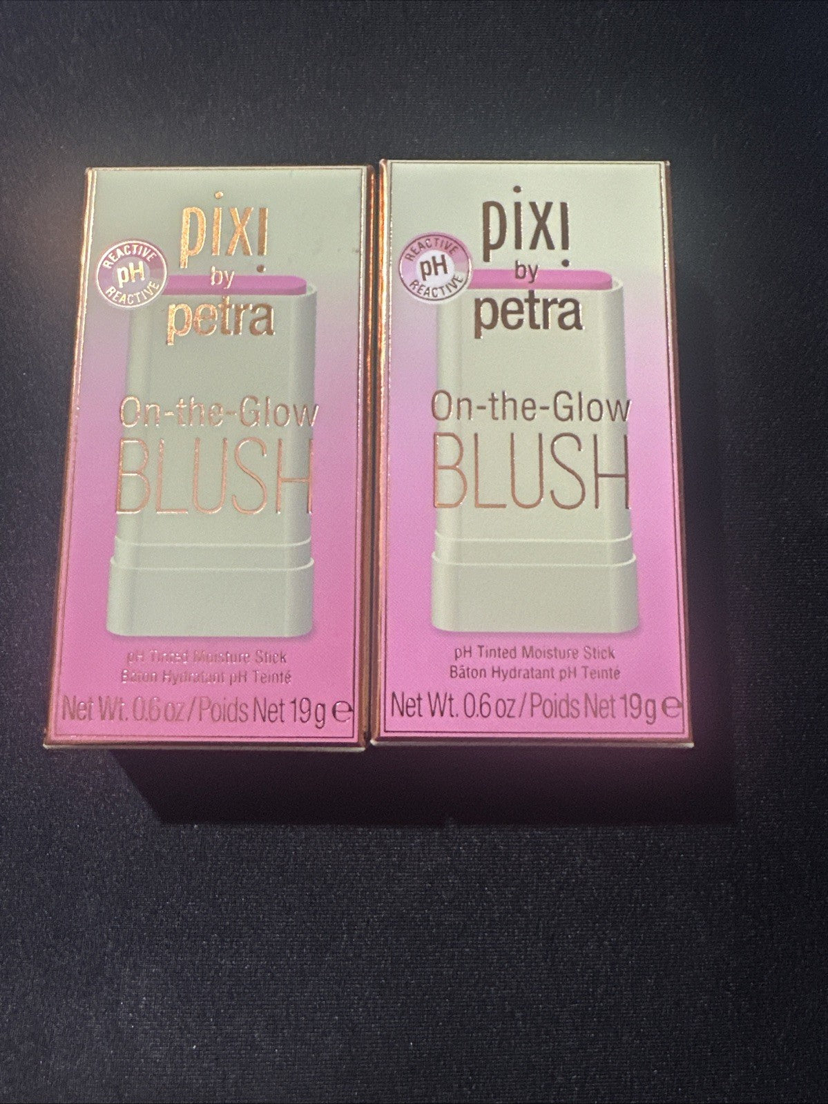 Cheek & Lip Makeup Blush Set - On-The-Glow Cheek Tone 0.6 oz Lot of 2