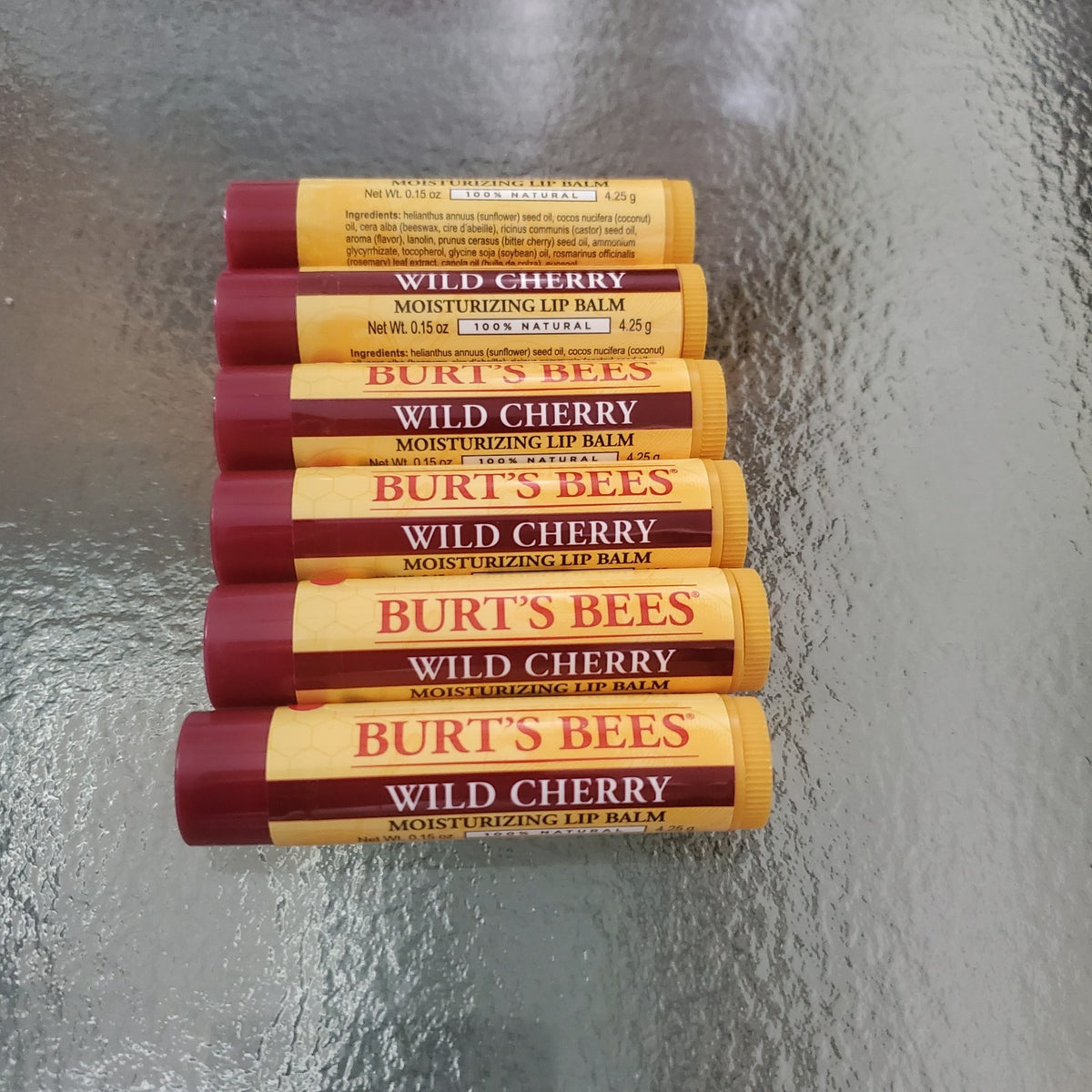 Moisturizing Lip Balm Set - Wild Cherry Flavored, 6 Pack