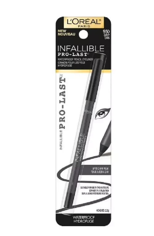 Waterproof Eyeliner Pencil - Long-Lasting Makeup, Grey, 950