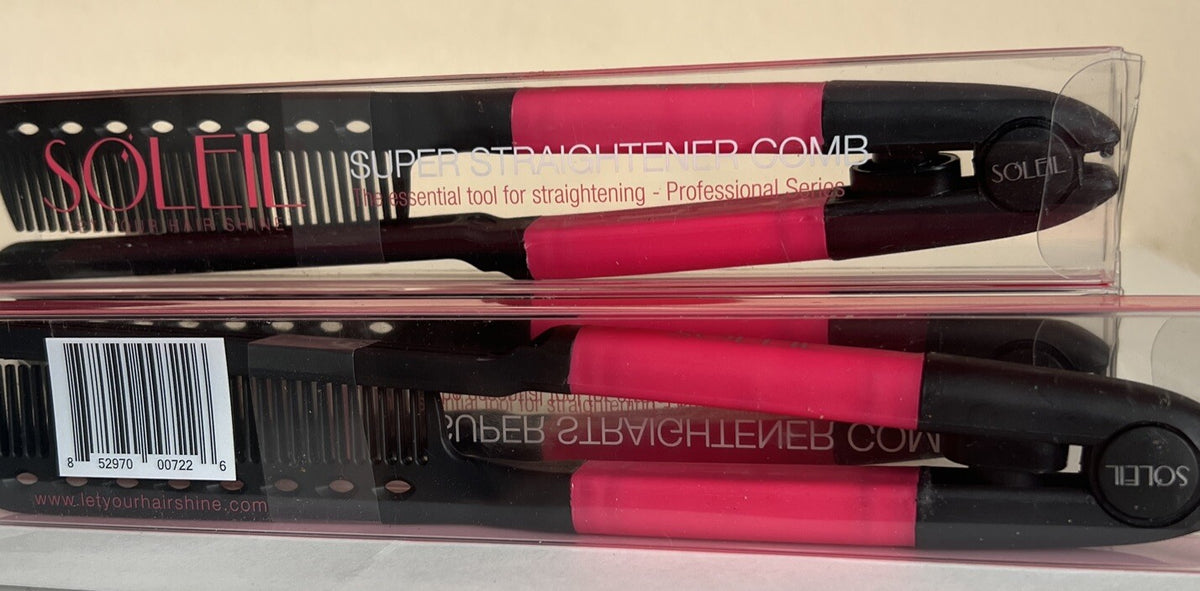 Soleil Super Straightener Comb 3 Pack - Hair Styling Tool for Straightening