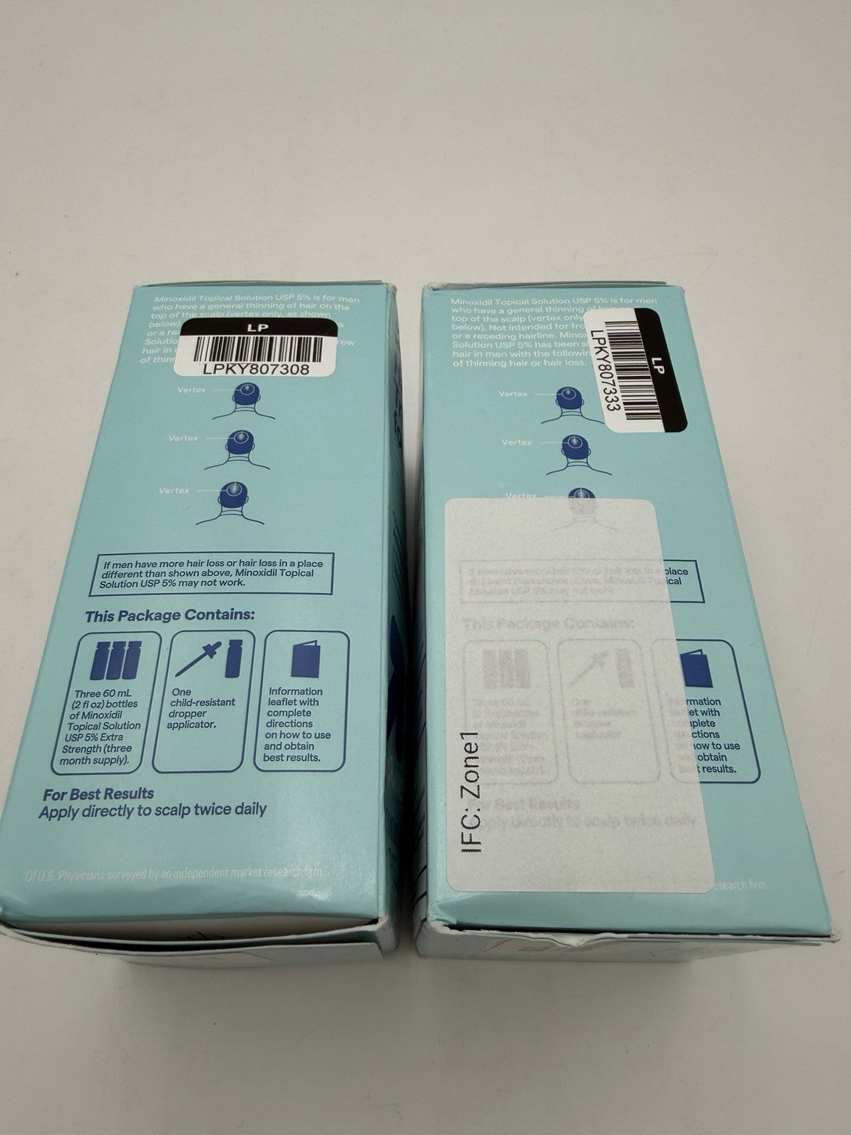 5% Minoxidil Hair Regrowth Treatment for Men - 3 Pack