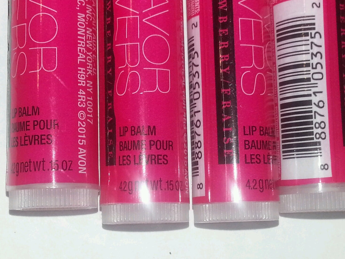 Lip Balm Set - Strawberry Flavor, 10 Pack, 0.15 oz Each