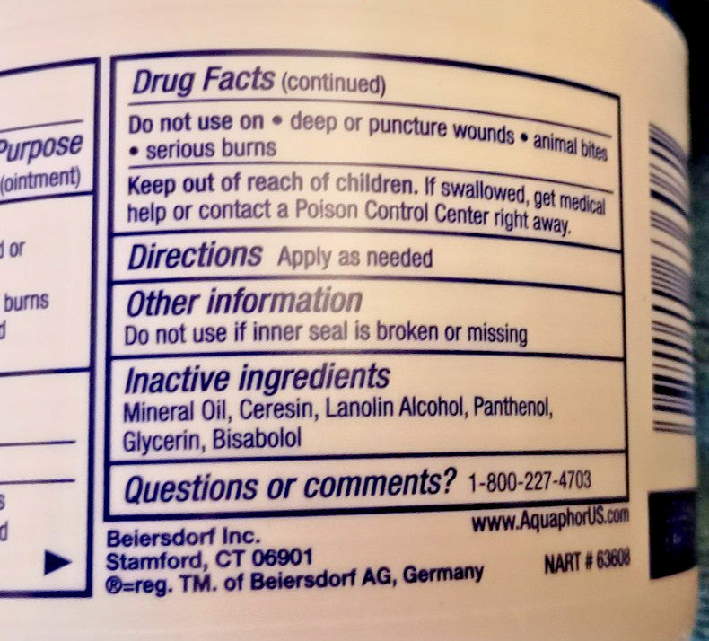 Aquaphor Healing Ointment Advanced Therapy Skin Protectant, 14 oz, 5 Pack