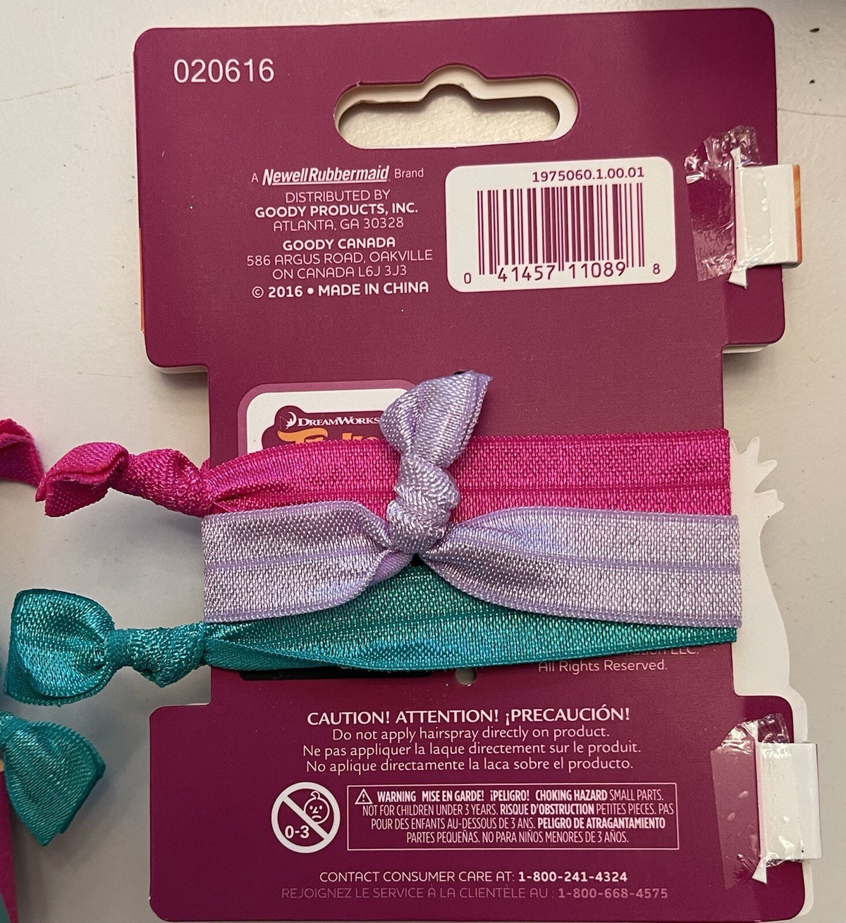 12 Goody’s Trolls Elastics Head Bands Rainbow Multicolored Ribbon NEW!