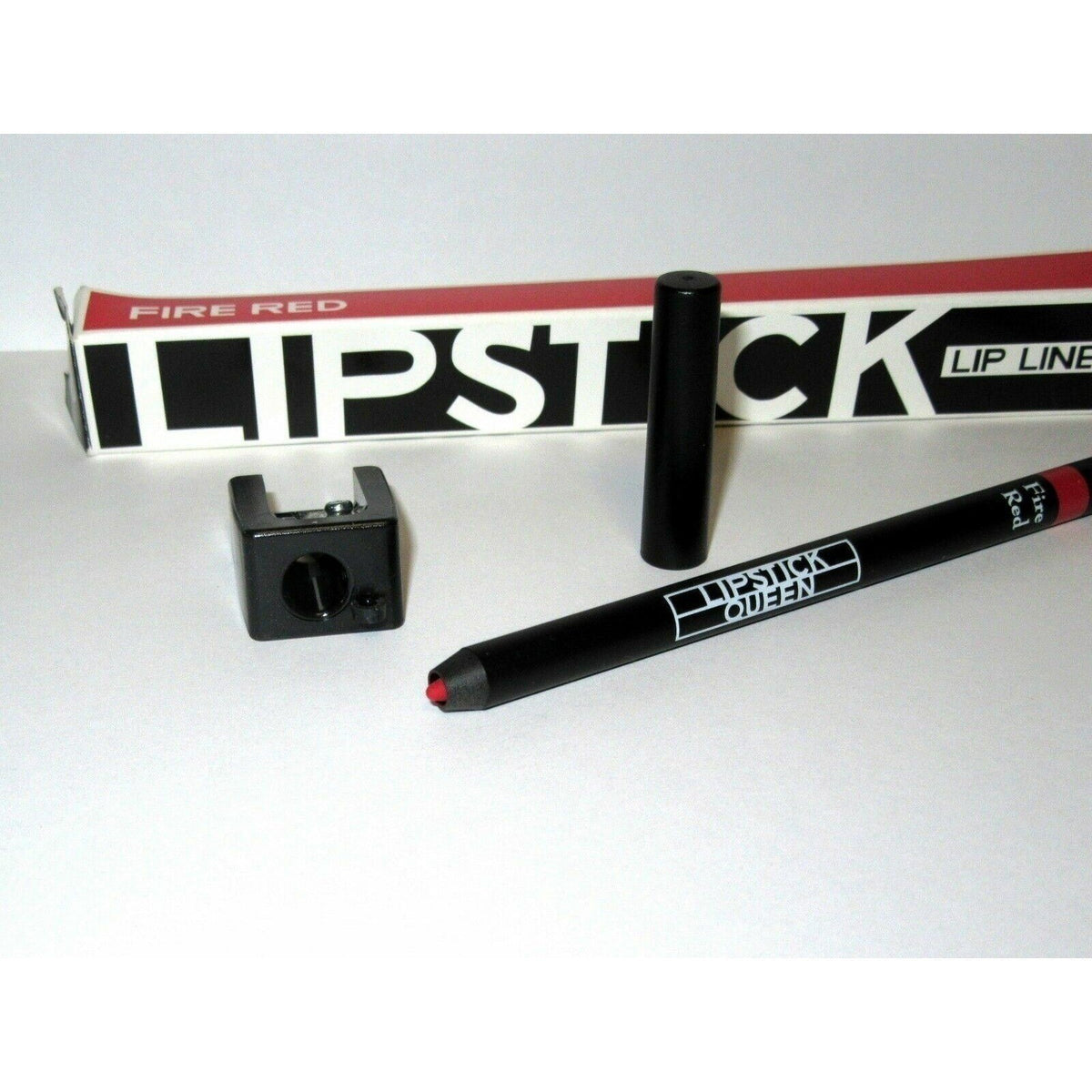 Lipstick Queen Lip Liner FIRE RED with Sharpener - Full Size, New