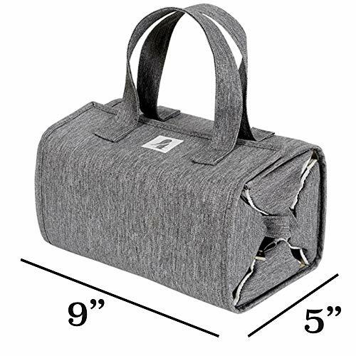 Hanging Roll-Up Makeup and Toiletry Organizer Bag for Travel & Home