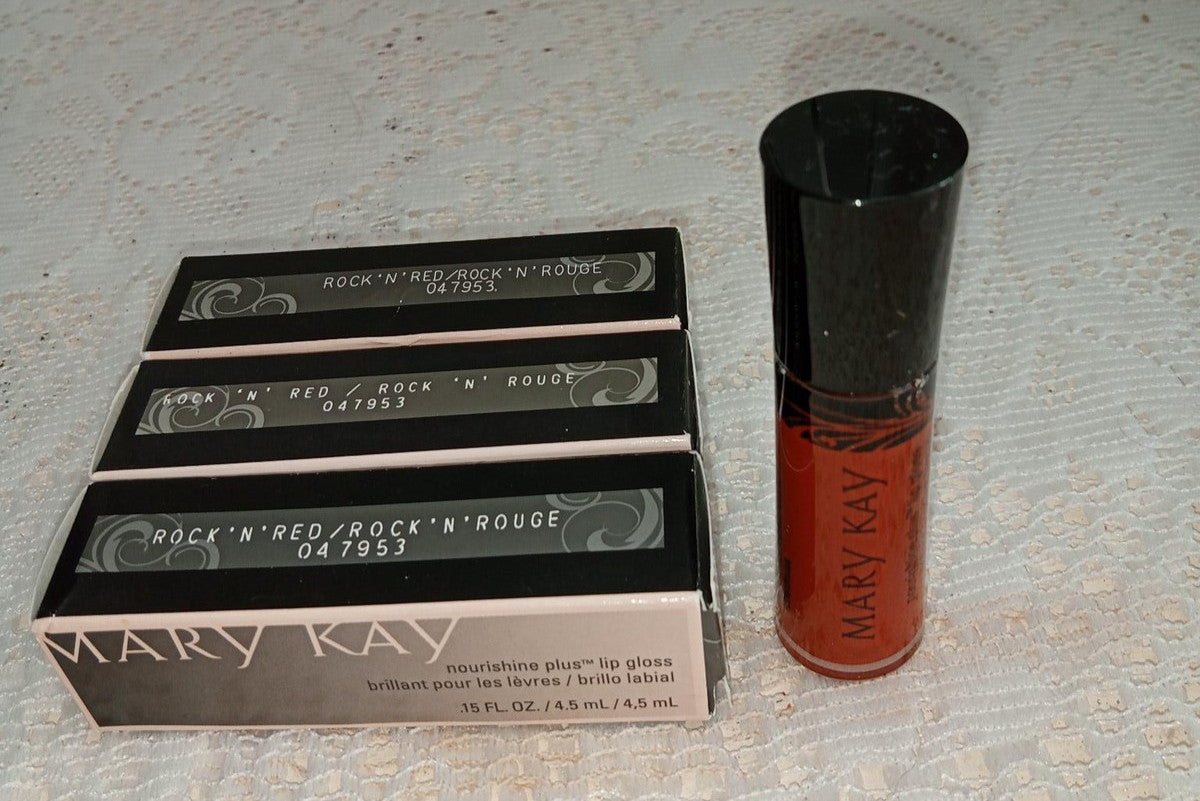 Mary Kay ROCK 'N' RED Nourishine Plus Lip Gloss - New Without Box