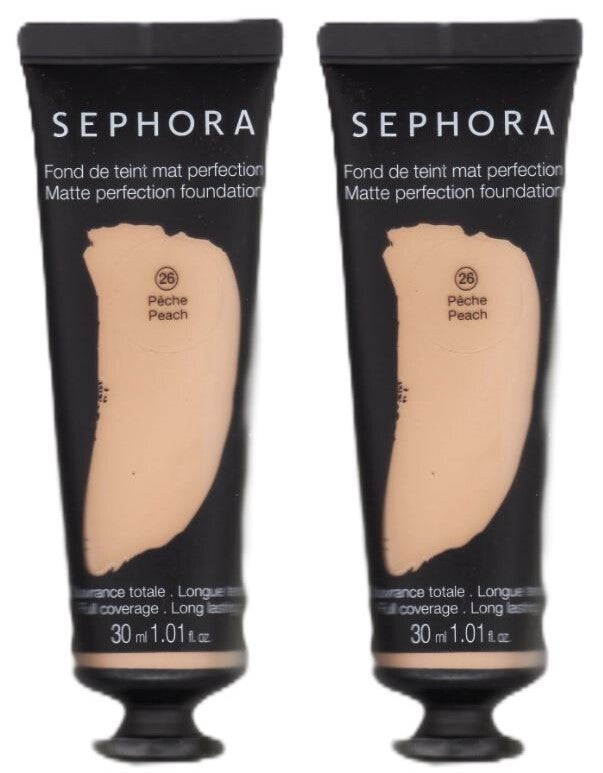 Matte Full Coverage Foundation Peach #26 - Long Lasting, Waterproof Makeup