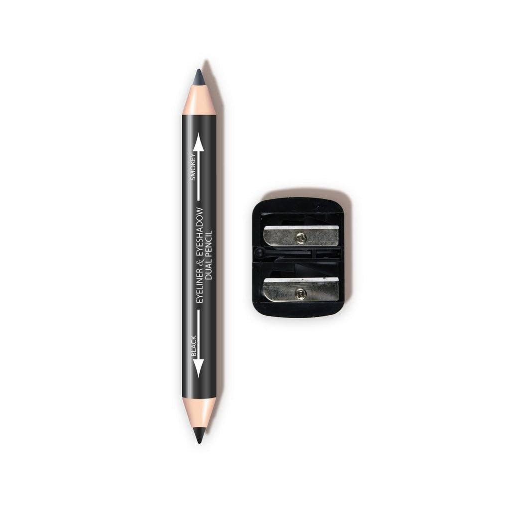 Dual Eye Pencil & Shadow Stick - Long Lasting, Blendable, Sharpener Included