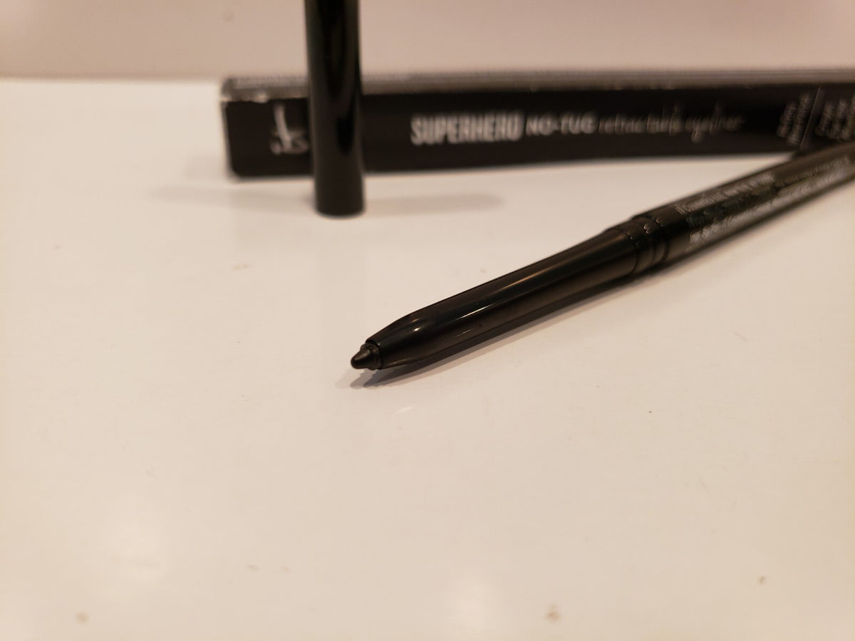 Waterproof Retractable Eyeliner Pencil - No Tug, Black - All Day Wear