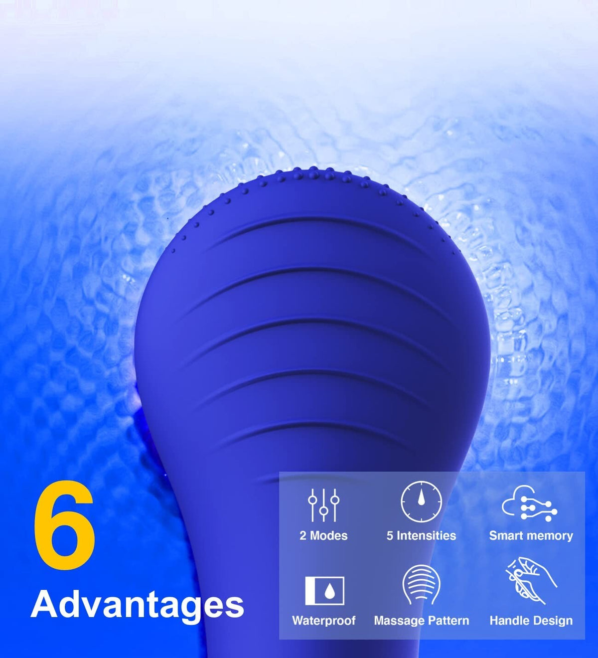 Electric Facial Cleansing Brush Waterproof Silicone Face Brush for All Skin Types