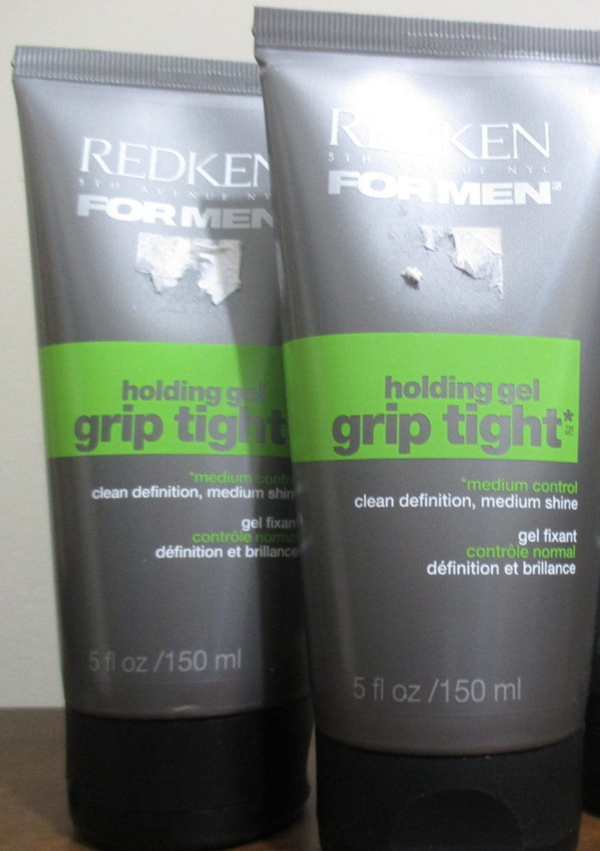 Redken Men Grip Tight Holding Gel - Medium Control, 2 Pack 5 Fl Oz