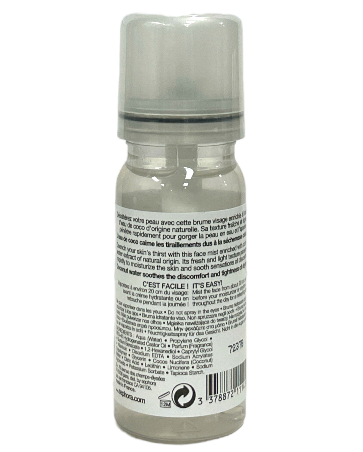 Hydrating Facial Mist with Coconut Water - Refreshing Skin Spray, 50mL
