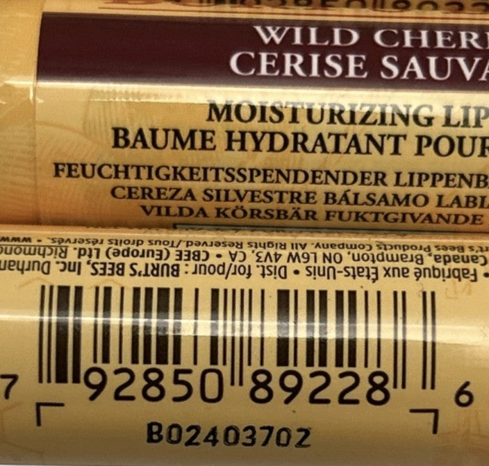 Wild Cherry Lip Balm Set - Natural Moisturizing Lip Care, 6 Pack