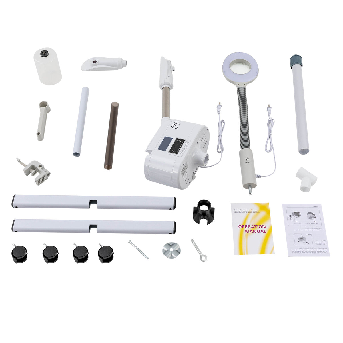 3 in 1 Facial Steamer with Magnifying Lamp Hot & Cold Ozone Spa Machine