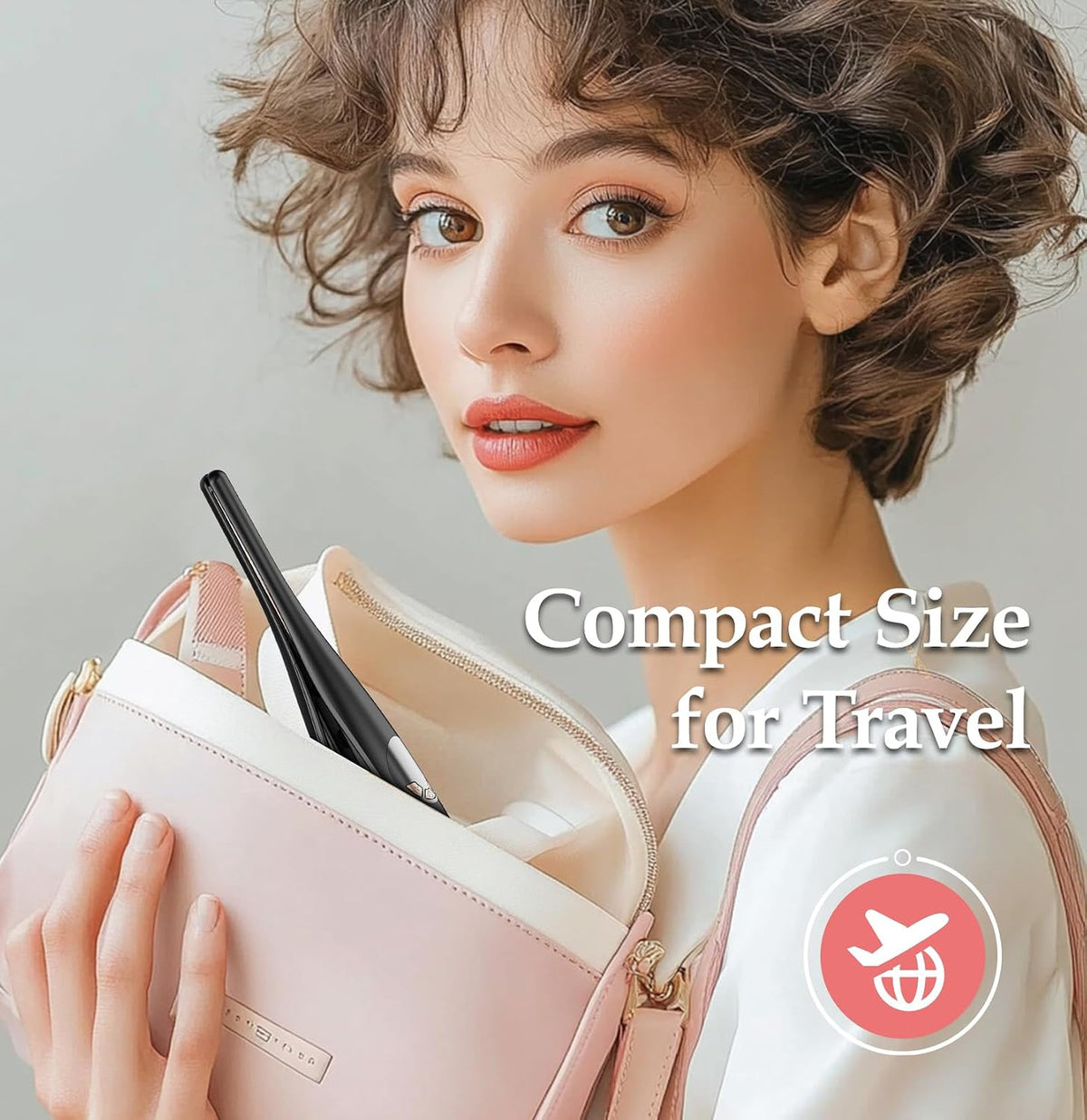 Mini Flat Iron for Short Hair & Bangs, 3/10 Inch Thin Straightener, Travel-Ready