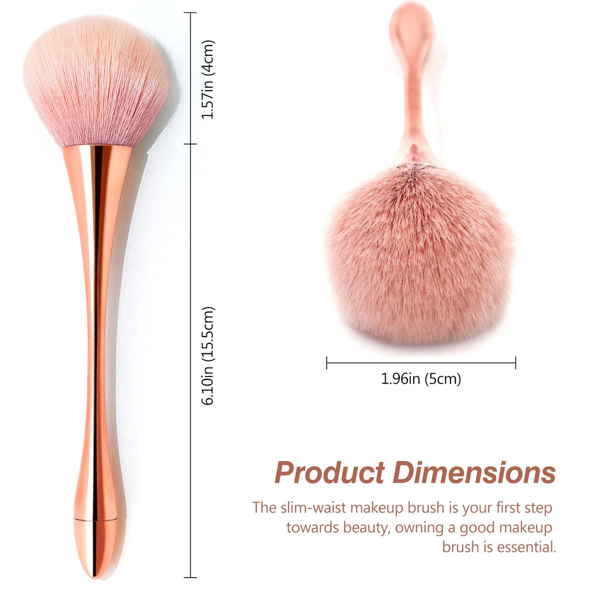 Large Mineral Powder Brush Set - 2-Piece Bronzer & Foundation Brushes