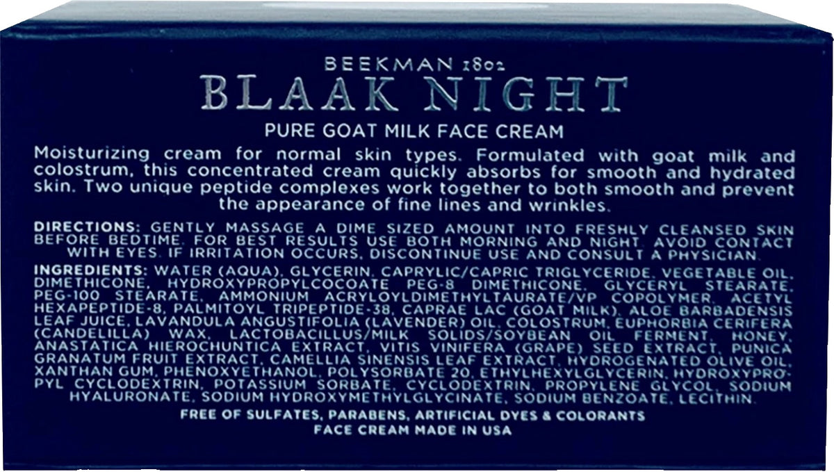 Night Face Cream with Goat Milk & Peptides - Hydrating Anti-Aging Treatment