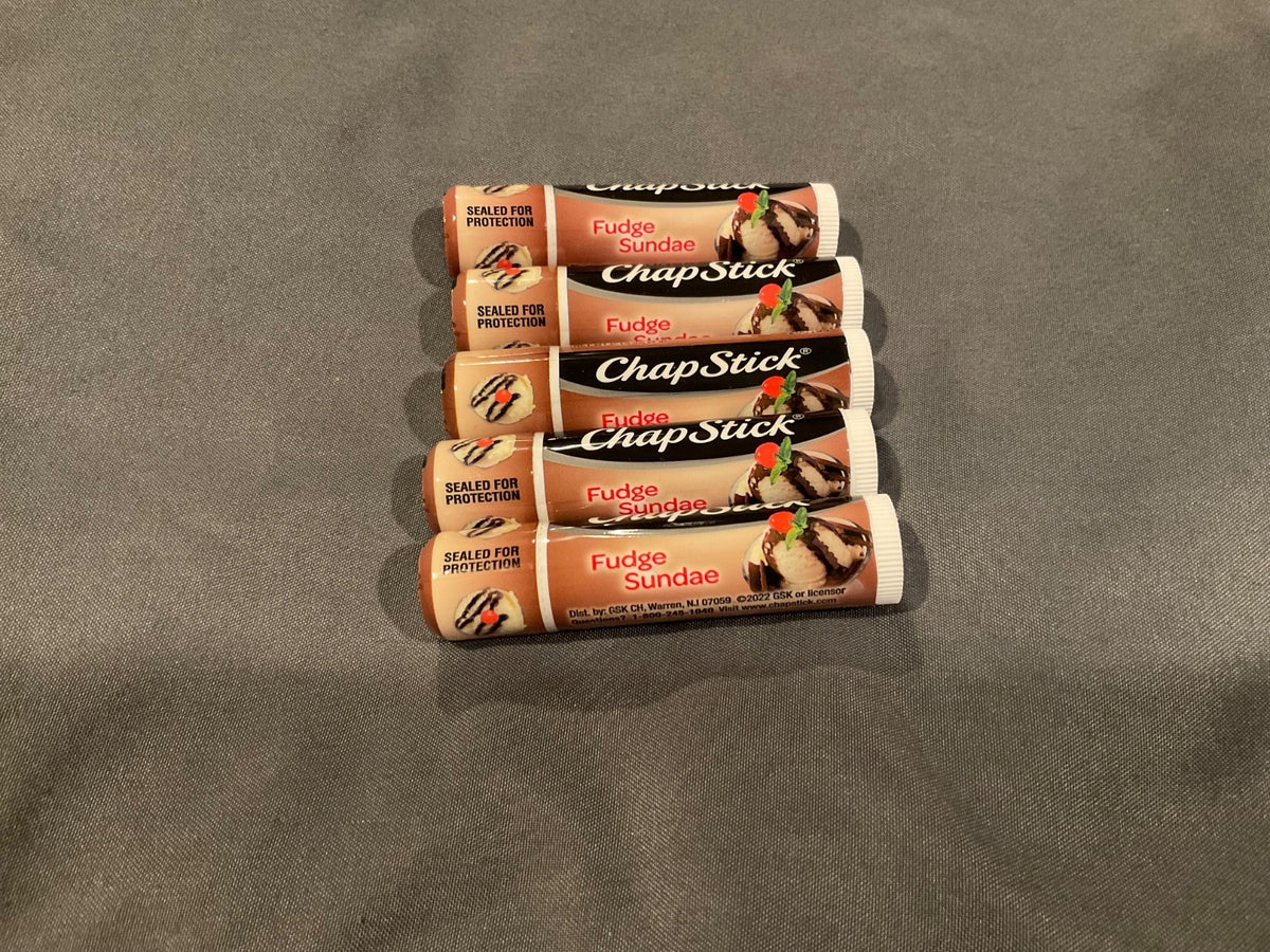 Chapstick Fudge Sundae Lip Balm Set - Sealed 5 Tubes, 0.15 Oz Each