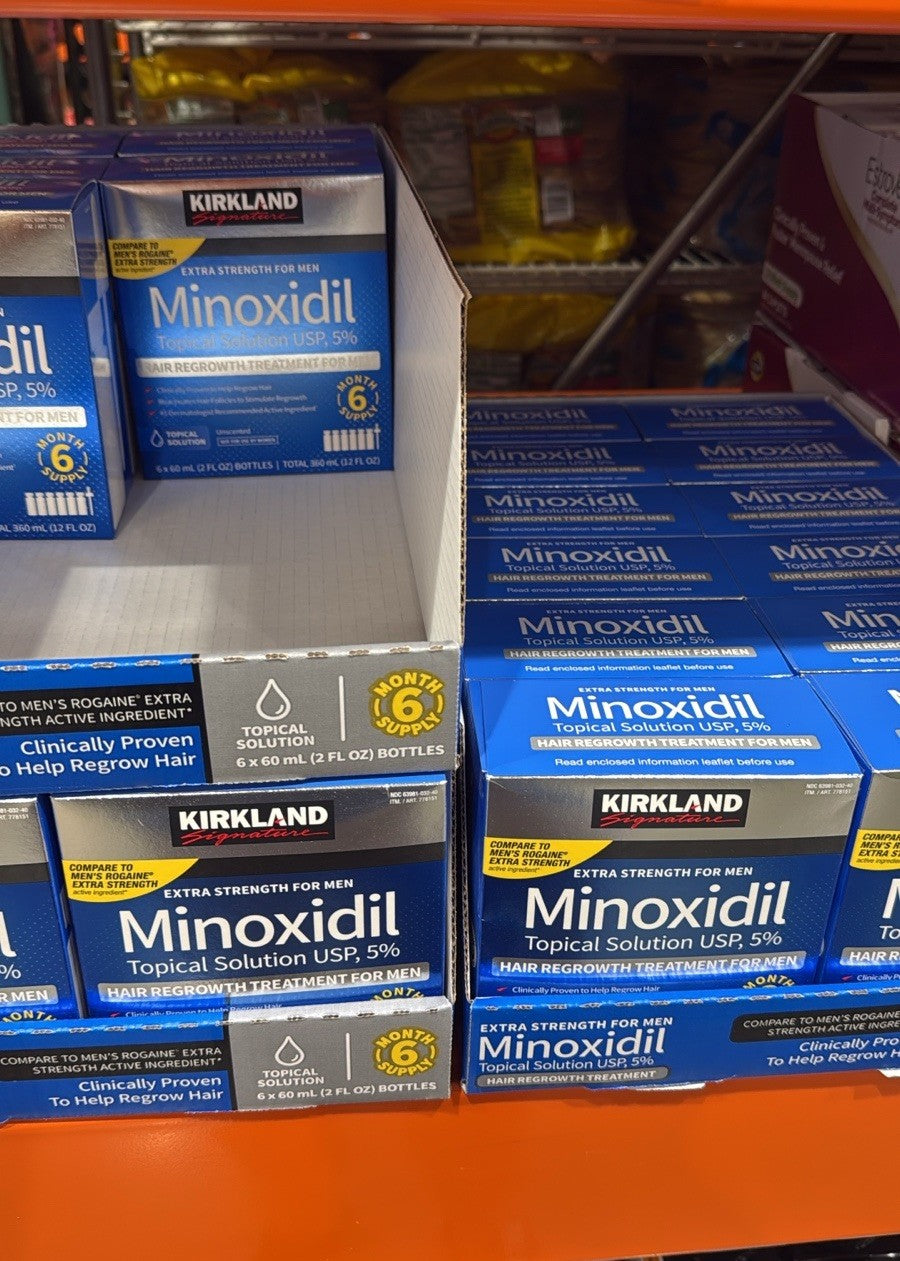 Kirkland Signature Minoxidil 5% Hair Regrowth for Men – 6-Month Supply