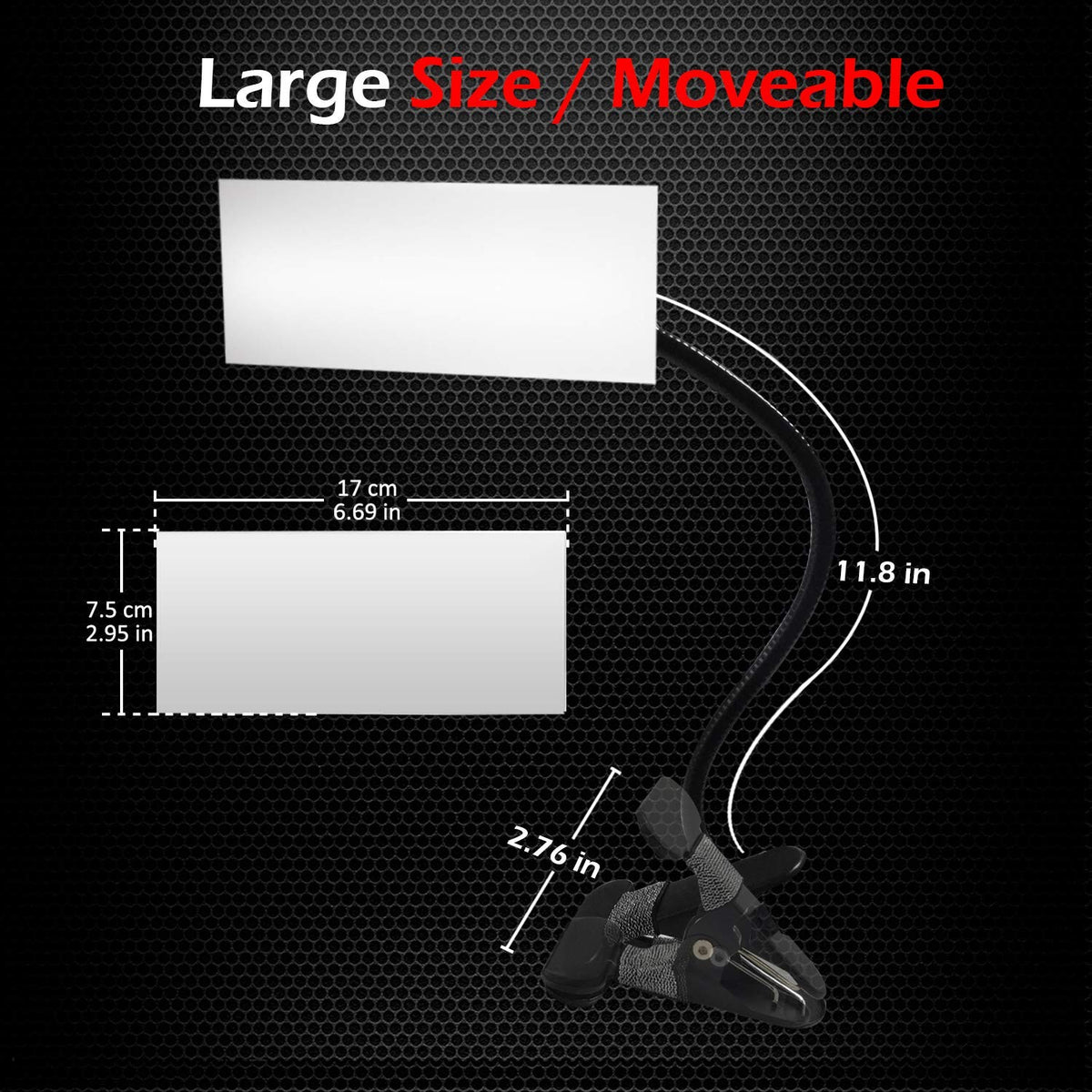 Convex Clip-On Security Mirror for Office & Personal Safety