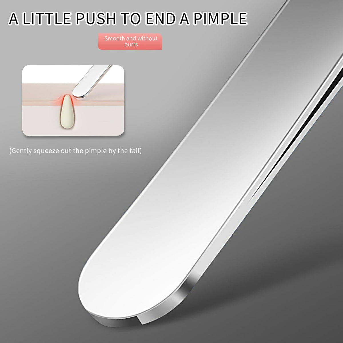 Blackhead Tweezers Set - 3 Stainless Steel Comedone Extractors for Acne & Pores