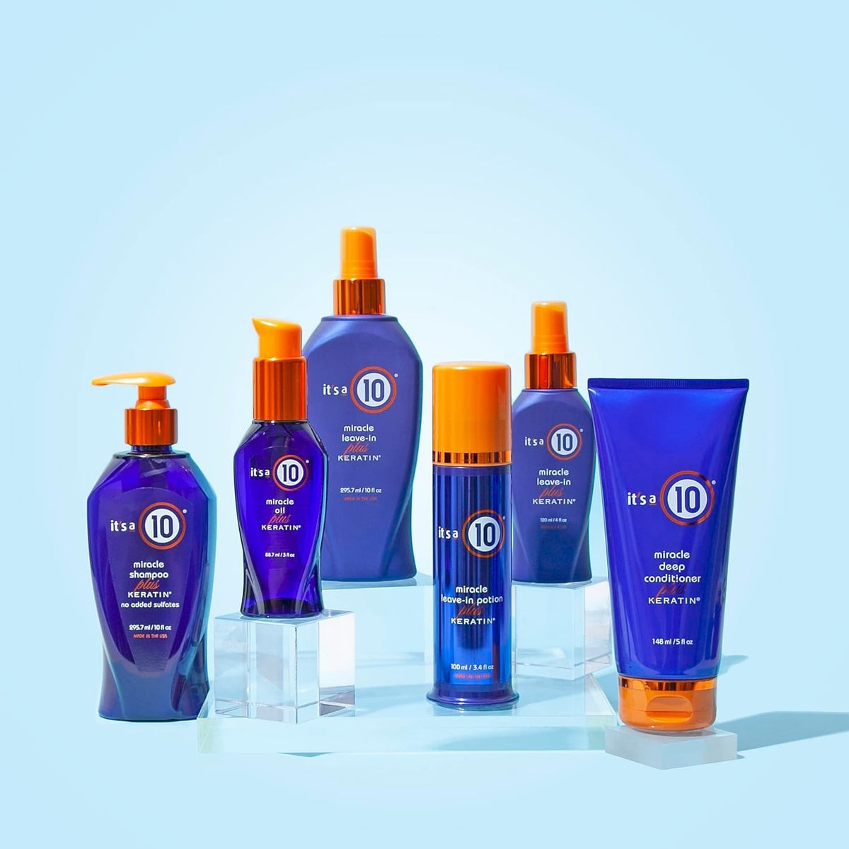 Hair Leave-In Conditioner with Keratin & Green Tea Scent - Heat & Breakage Protection
