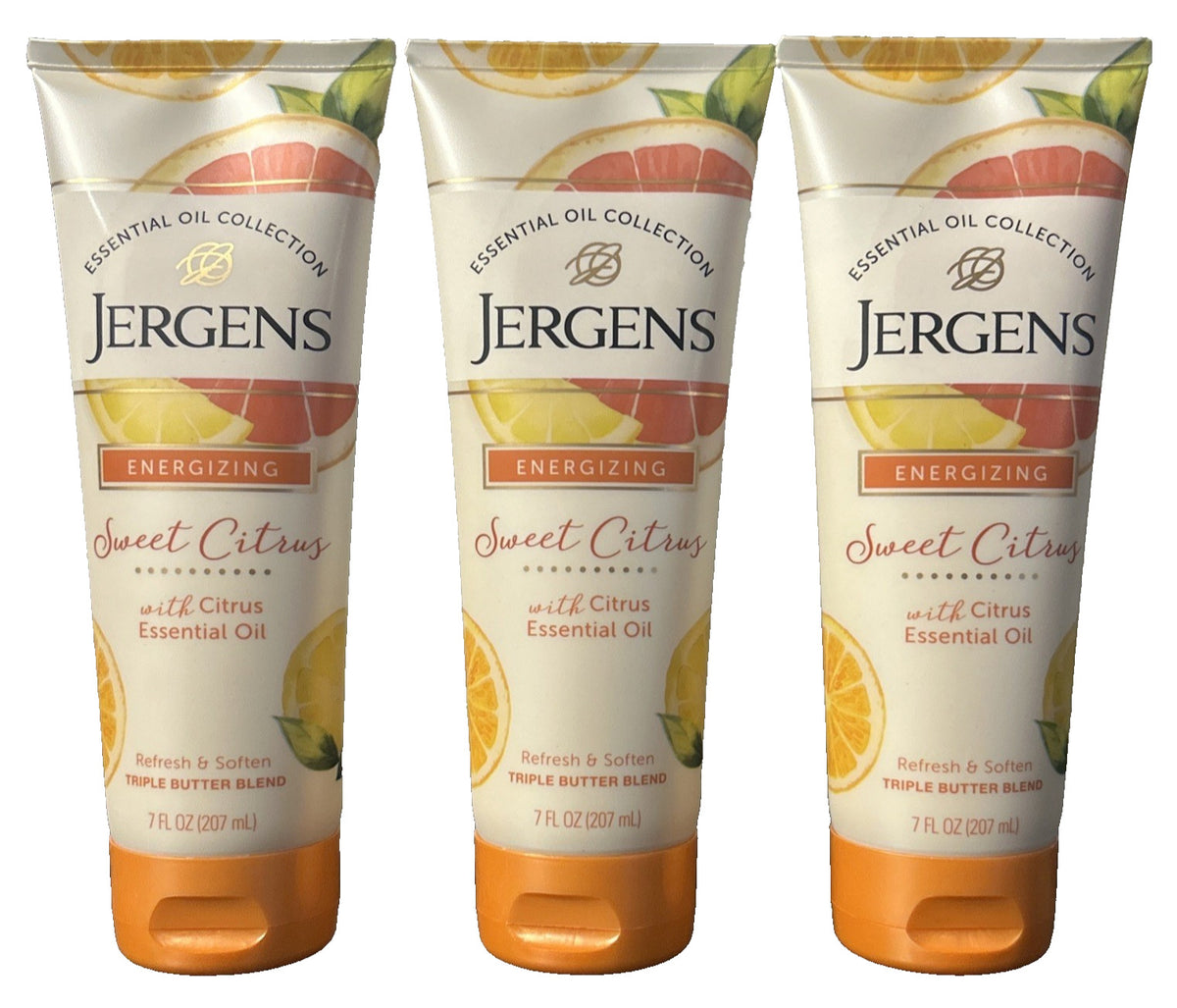 Jergens Sweet Citrus Body Lotion Moisturizer 7 oz - 3 Pack