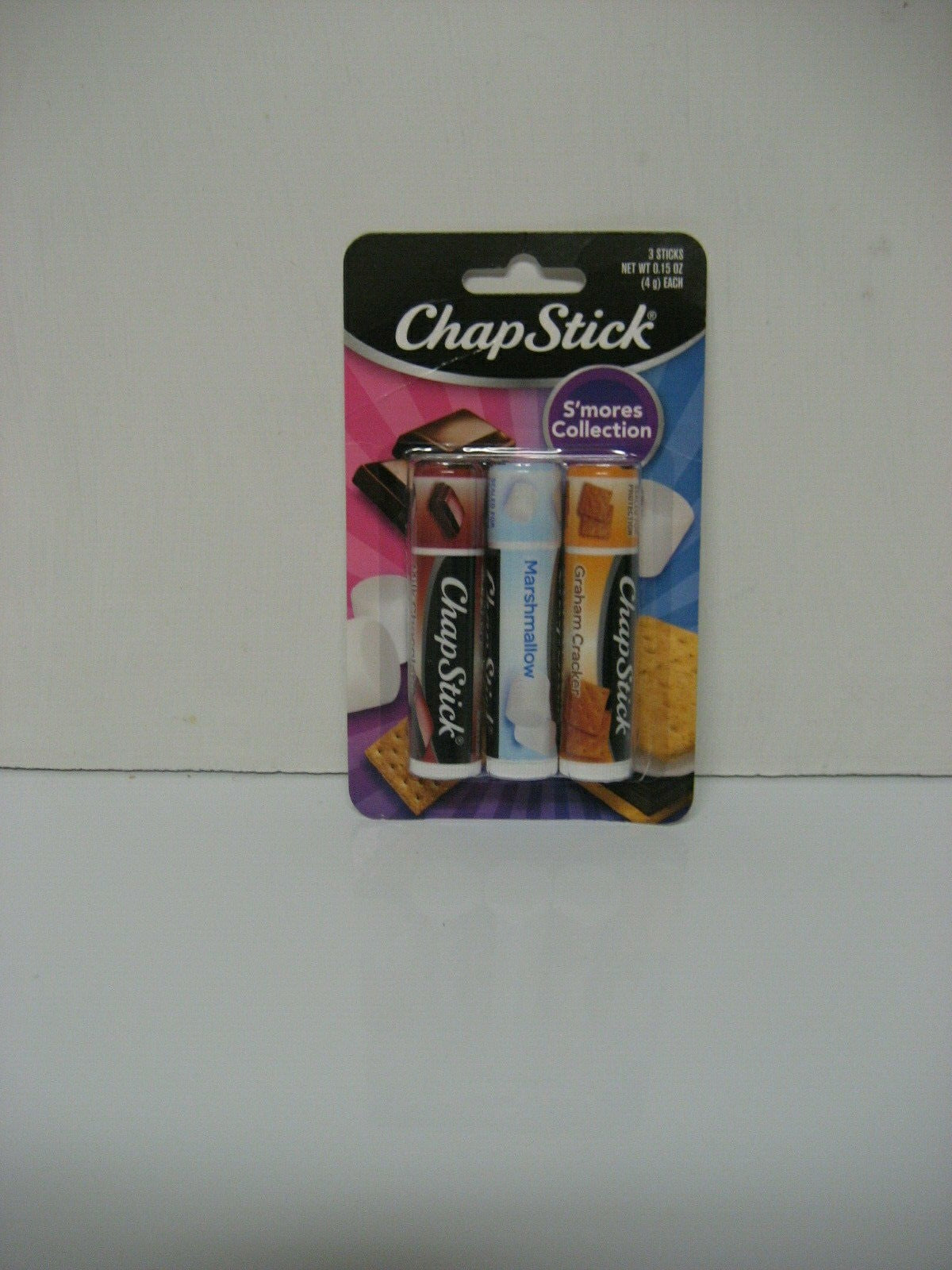 ChapStick S'mores Collection 3-Pack Lip Balm Set - Marshmallow, Graham, Milk Chocolate