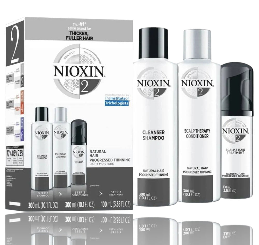 Nioxin System 2 Starter Kit - Shampoo, Conditioner & Treatment