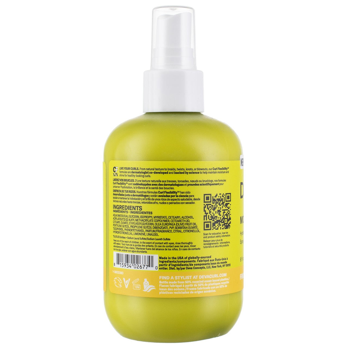Hydrating Hair Spray for Curly & Wavy Hair - 8 oz, Pack of 4