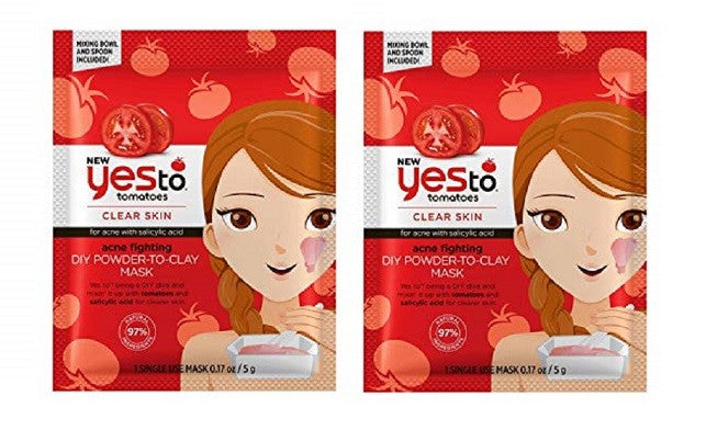 Yes To Tomatoes Breakout Prone Skin Clay Mask Powder - 2 Pack