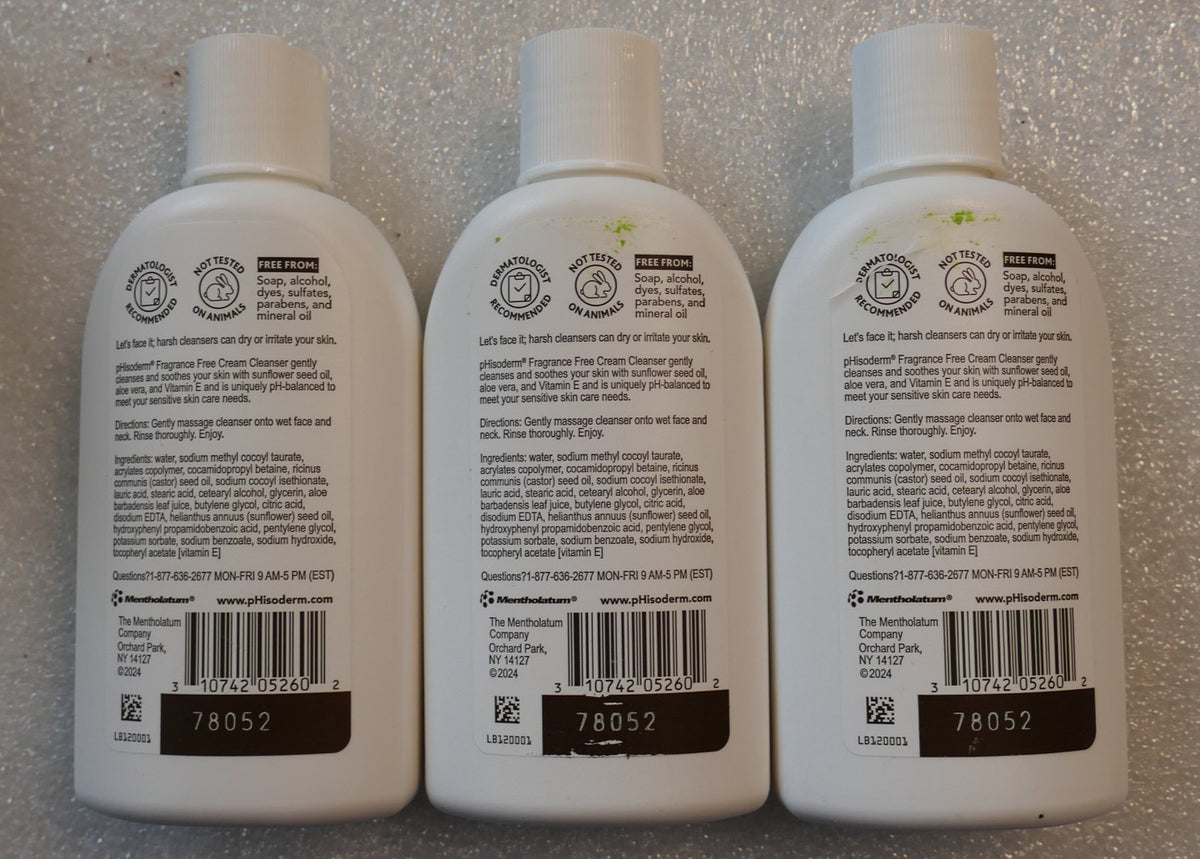 Fragrance-Free Cream Cleanser for Sensitive Skin - 6 fl oz Pack of 3