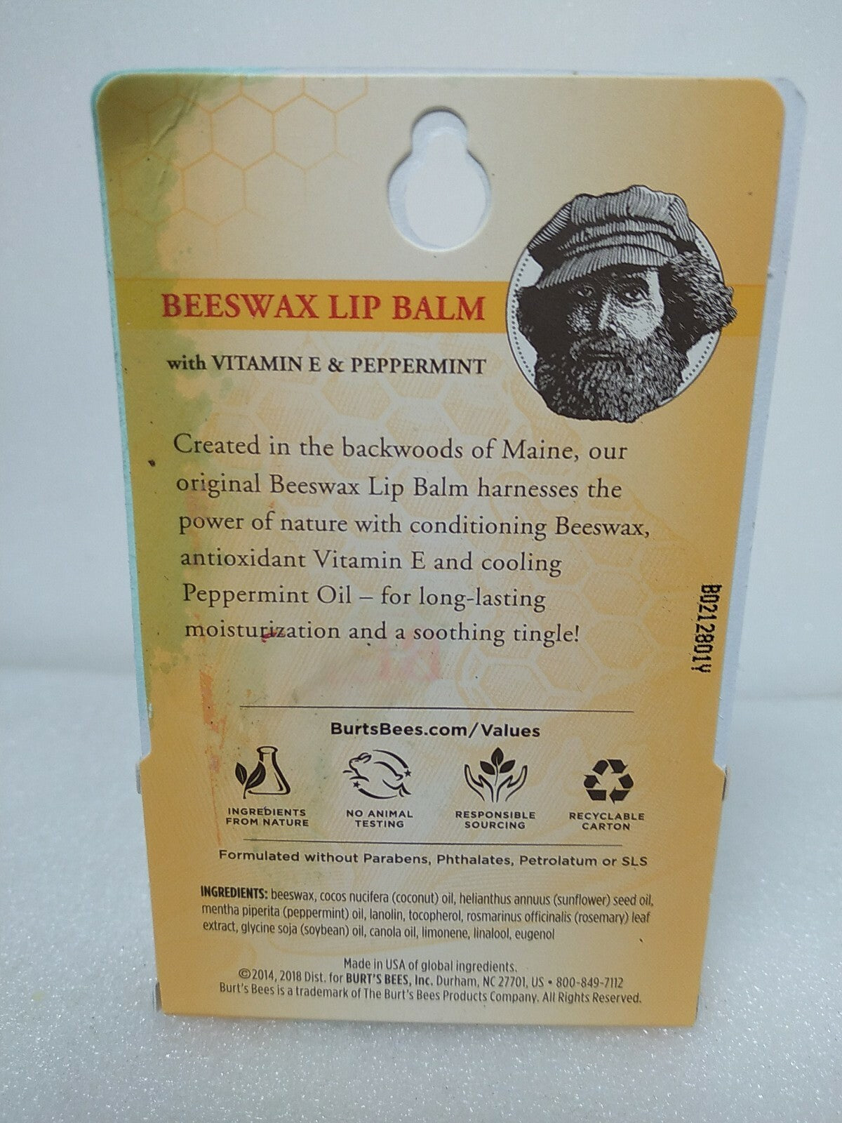 Burt's Bees Beeswax Lip Balm 0.15 Oz Twin Pack Natural Moisturizer