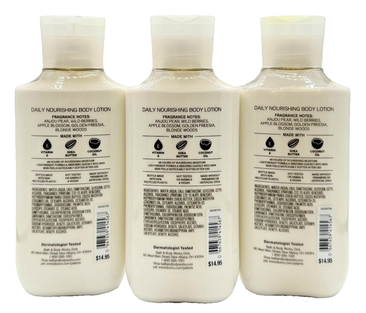 Pearberry Body Lotion 8 oz - Set of 3 Bottles