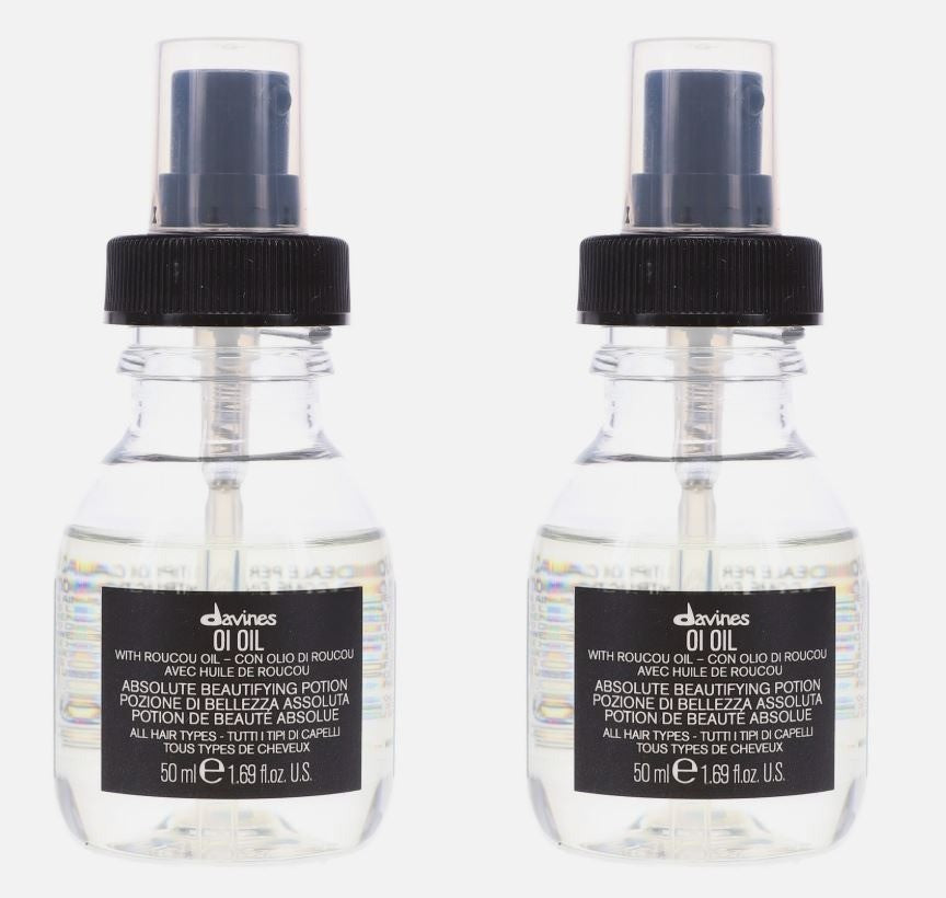 Davines OI Hair Oil - 1.69 oz Pack of 2 Nourishing Hair Treatment for Shine & Frizz Control