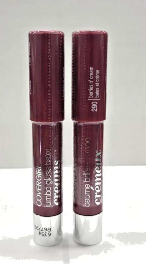 Covergirl Jumbo Gloss Balm Sheers Lip Gloss 290 Berries N' Cream 2 Pack