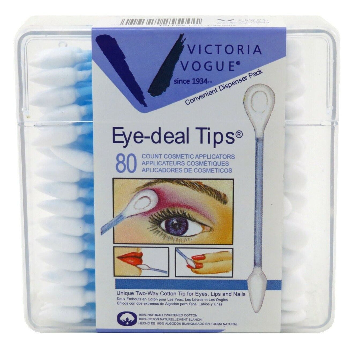 Victoria Vogue Eye-Deal Tips 80 Count - Cotton Eye, Lip & Nail Tips