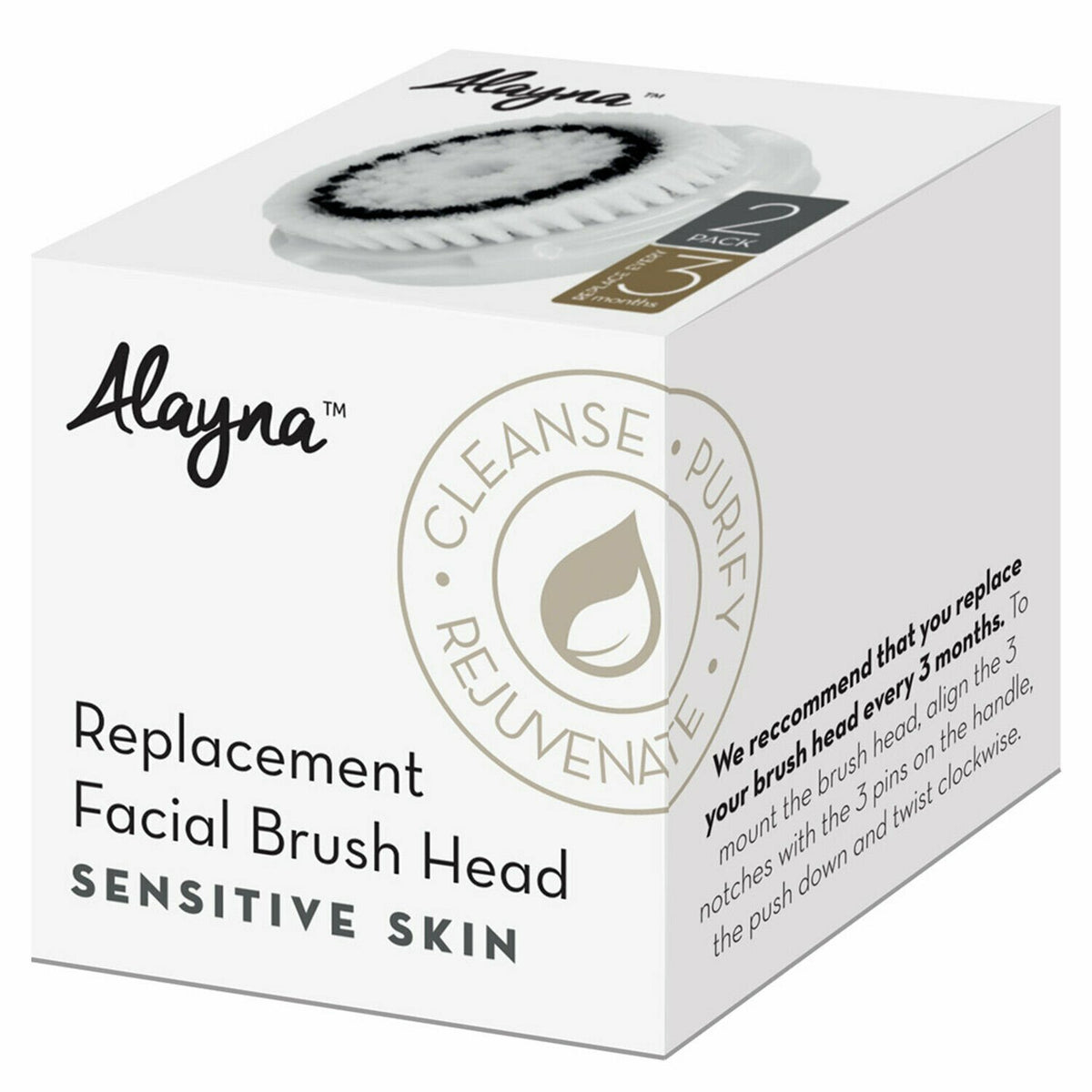 Sensitive Skin Replacement Brush Heads for Clarisonic - 2 Pack
