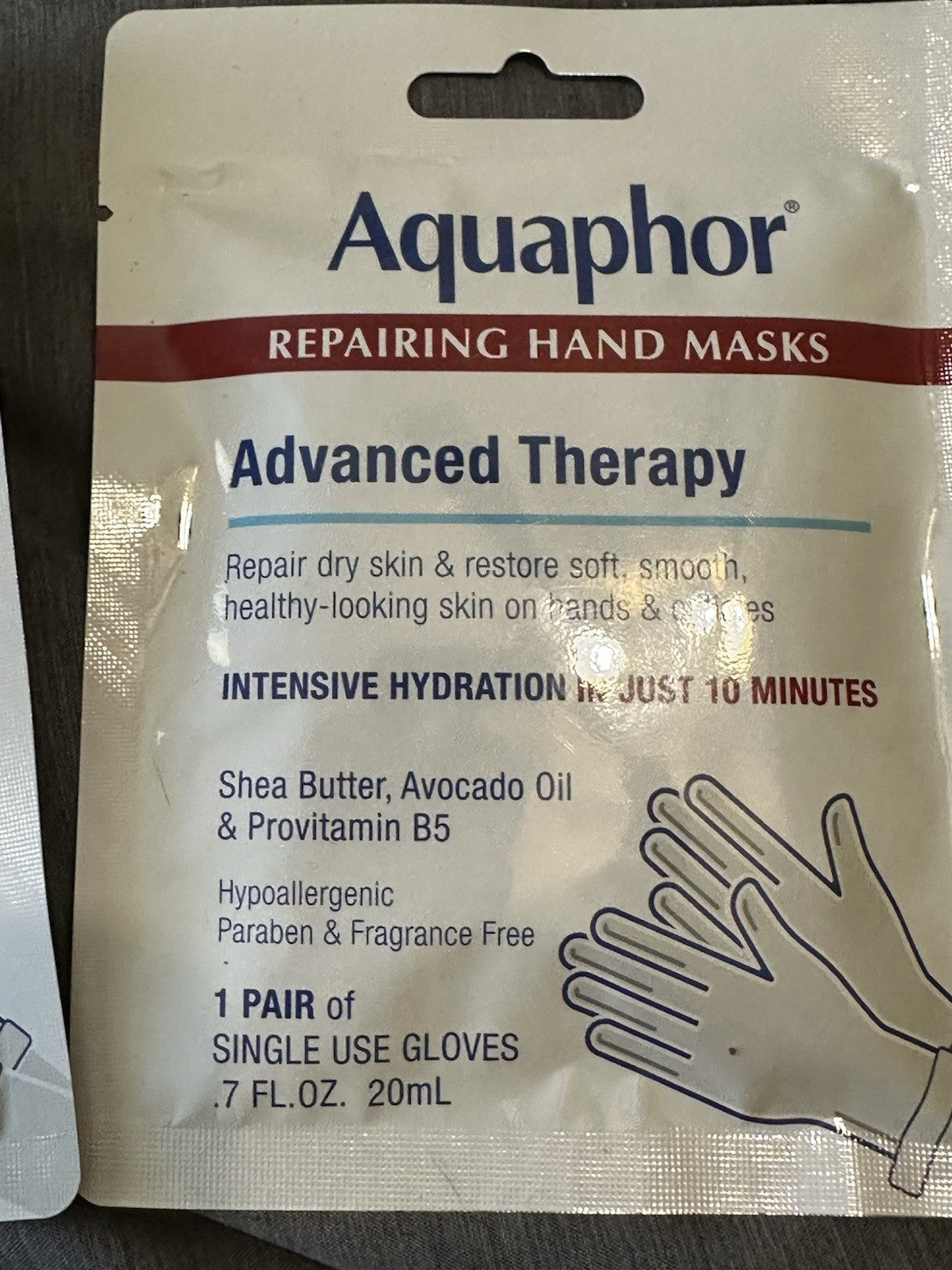 Aquaphor Advanced Therapy Repairing Hand Masks, 1 Pair