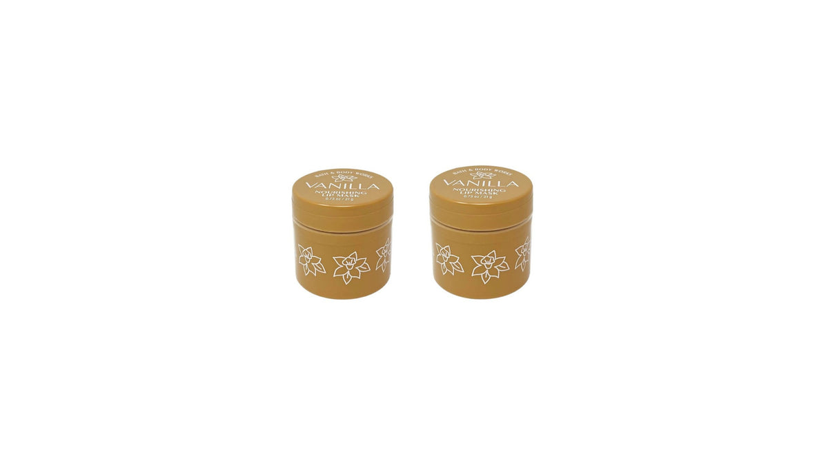 Lip Mask Set - Vanilla Nourishing Hydrating Lip Treatment 0.73 oz x 2