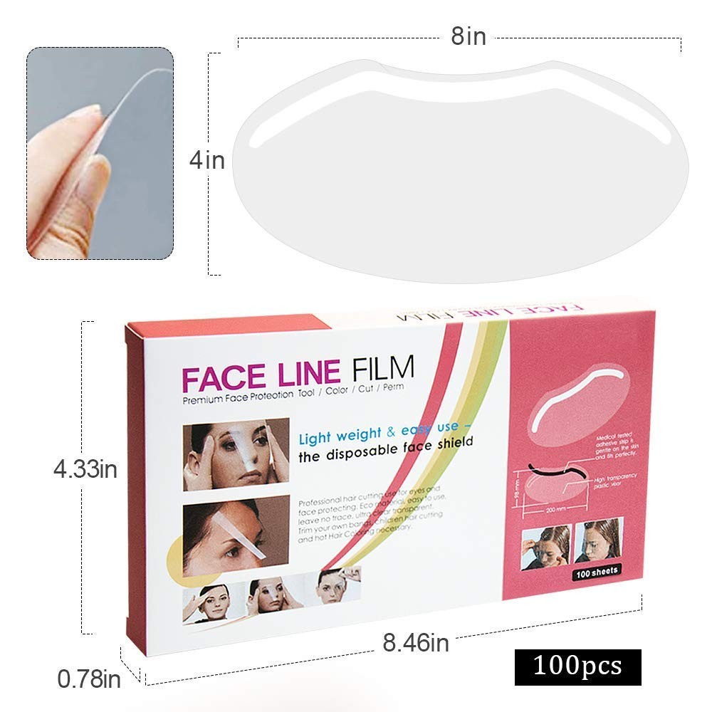 Disposable Face Shields for Microblading Makeup & Shower Protection - 100 Pack
