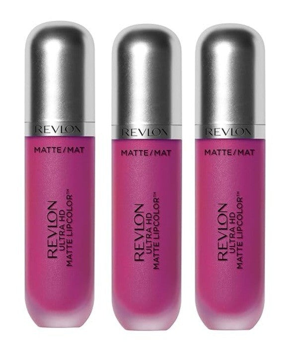 (Pack of 3) Revlon Ultra HD Velvety Matte Liquid Lipstick - Shade 665 Intensity