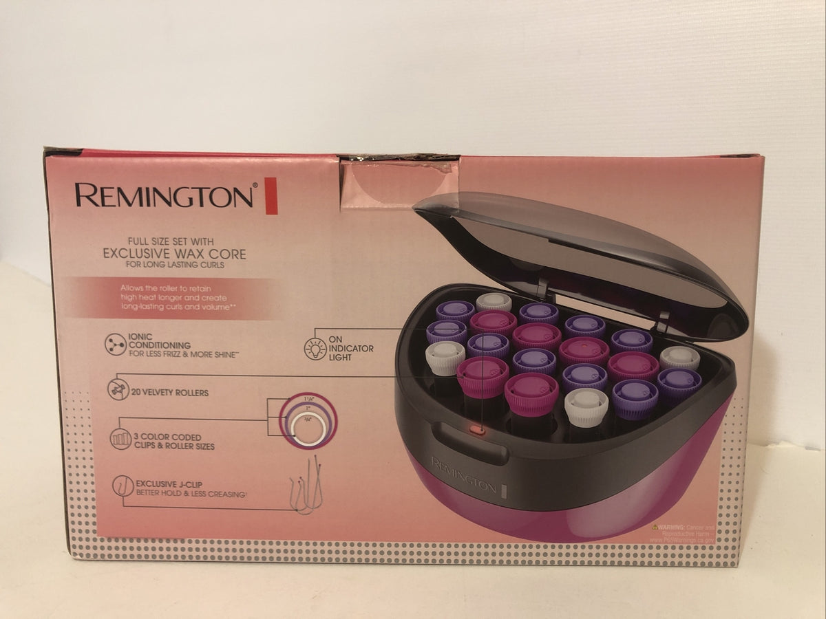 Remington Ionic Hot Roller Set with Wax Core and Clips - Long-Lasting Curls