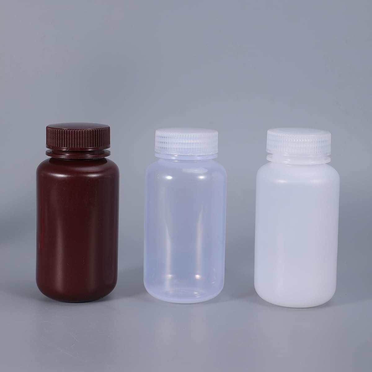 8.4 oz Wide Mouth Lab Reagent Bottle - Clear Polypropylene Chemical Storage
