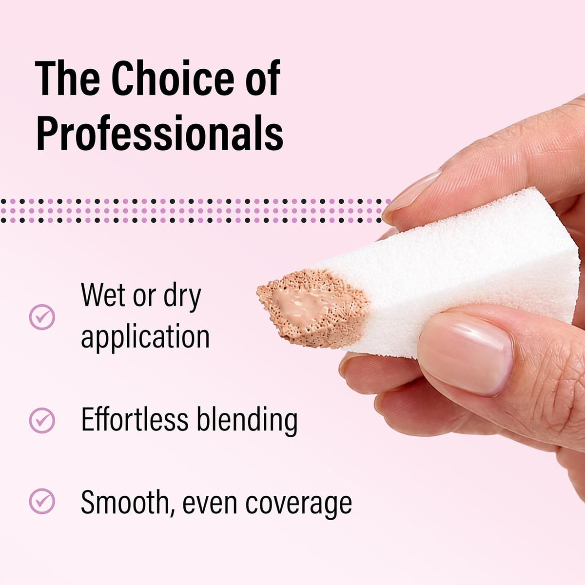 Makeup Wedges Triangle Cosmetic Sponges 100 Pack Latex-Free Blending Tools