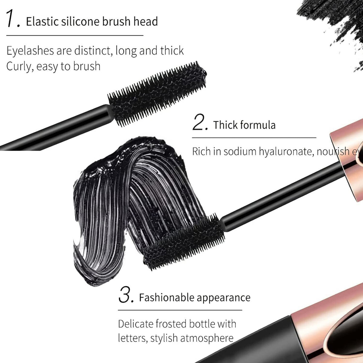 Waterproof 4D Silk Fiber Mascara Set for Voluminous, Longer Lashes