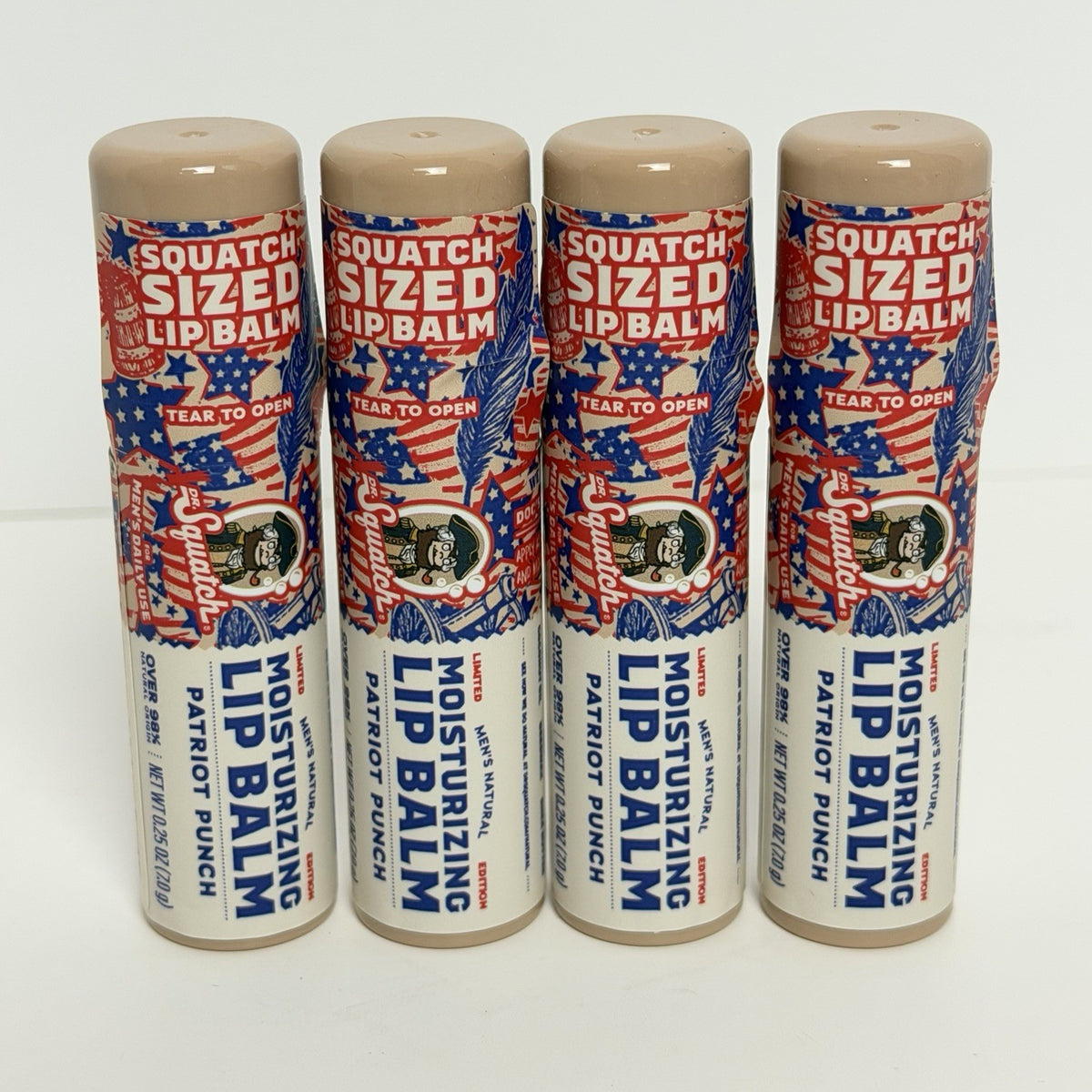 Lip Balm Set - Moisturizing Patriot Punch 2 Pack, 4 Total