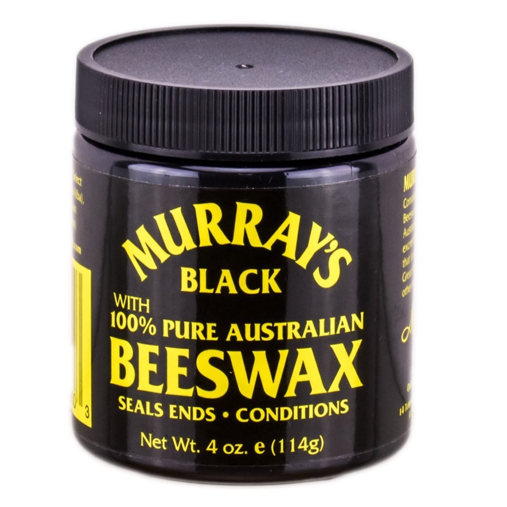 100% Australian Black Beeswax for Natural Hair Curls & Dreadlocks - Unscented 3.5 oz